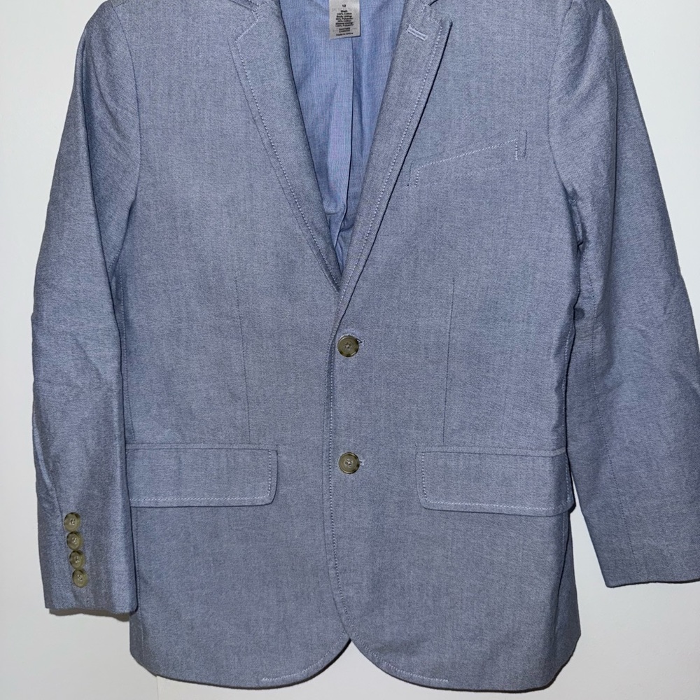 J Crew CREWCUTS Brand Boys Sz 12 Blue Easter Sunday Blazer Sports-coat Jacket